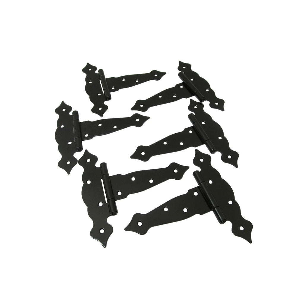 Shed Windows and More Shed Double Door Hardware Kit Decorative Hinges (6"), Locking T Handle Set, New Heavy Duty Barrel Bolts