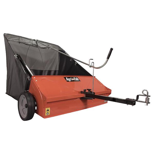 Agri-Fab 45-0492 44" Tow-Behind Lawn Sweeper, 28 cu. ft Hopper Bag Capacity; Leaf & Grass Catcher, with Adjustable Brush Height and Dump From Seat Handle